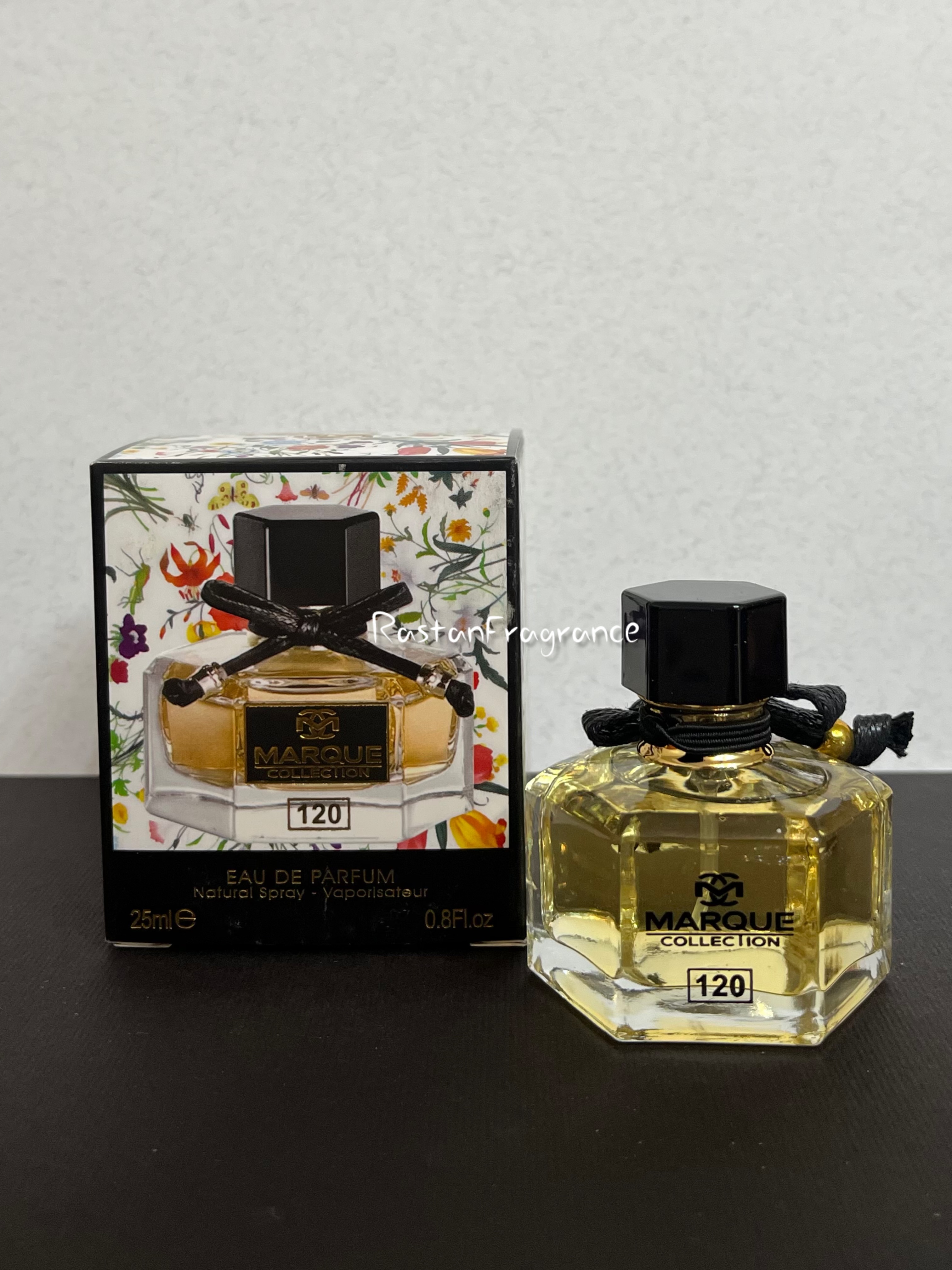 عطر زنانه مارکویی کالکشن مدل گوچی فلورا کد 120 حجم ۲۵ میل