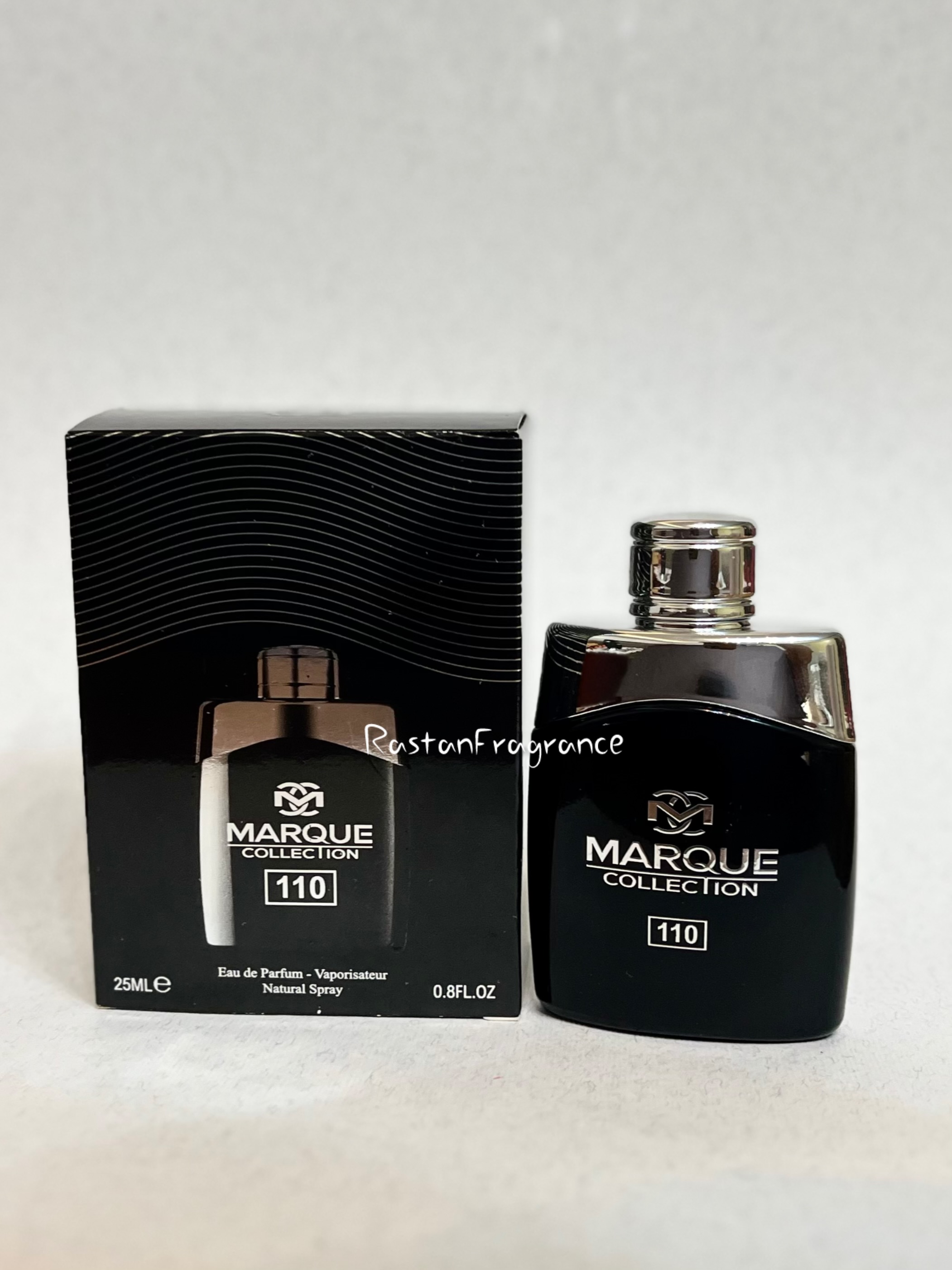 عطر مردانه مارکویی کالکشن مدل مونت بلانک لجند کد ۱۱۰ حجم ۲۵ میل