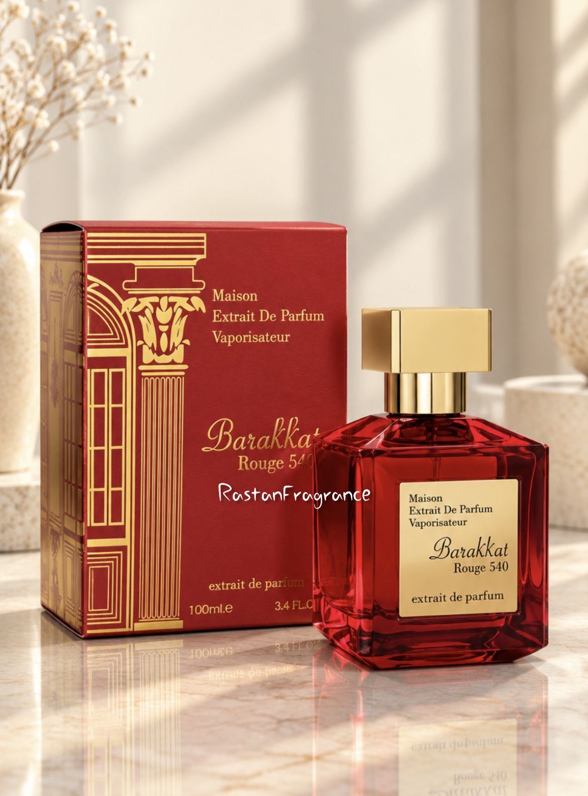 عطر ادکلن یونیسکس فرگرانس ورد مدل باکارات رژ اکستریت قرمز